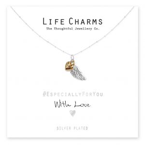 Life Charms - EFY001N - Verzilverd collier - Angel Wings