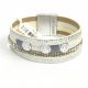 480305 - Life Charms - BT05 - 4 Row Silver Wrap bracelet