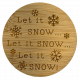 Bamboe deksel - Kerst - Let is Snow