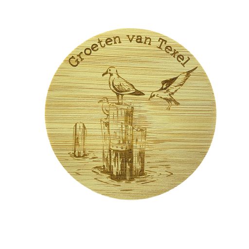 Bamboe deksel - Texel - Meeuw