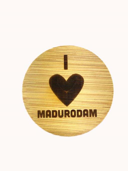 Bamboe deksel - I love Madurodam 