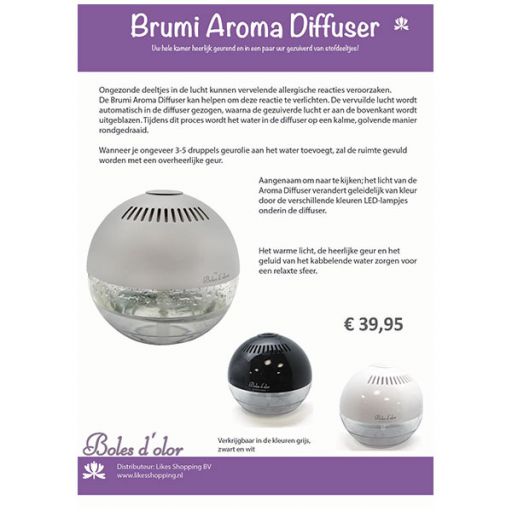 ST250 -  Informatiekaart Brumi Aroma Diffuser