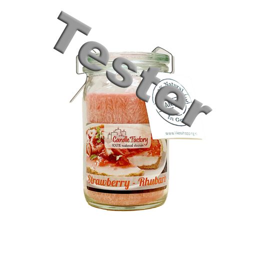 TESTER - Candle Factory - Baby Jumbo - Kaars - Strawberry-Rhubarb 