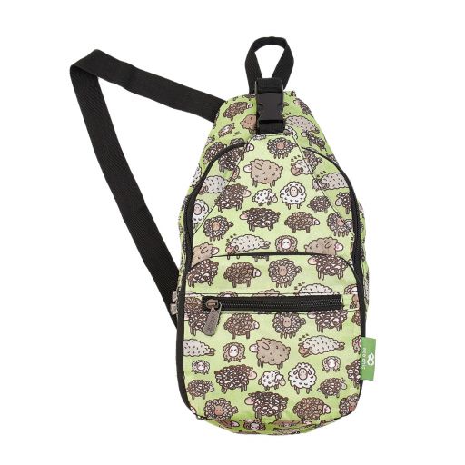 Eco Chic - Crossbody Bag - I28GN - Green - Cute Sheep 