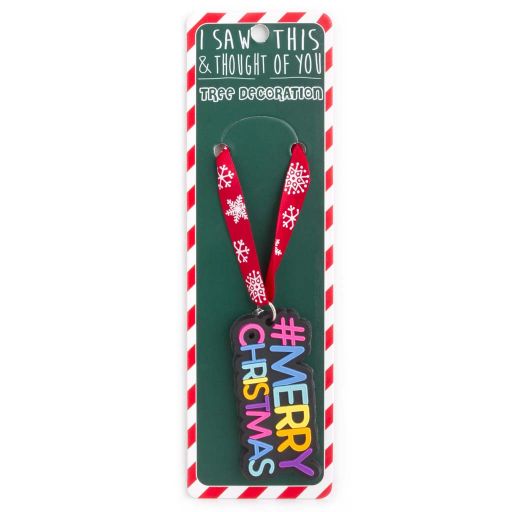 ISXM0139 - Tree Decoration - Hashtag Merry Christmas