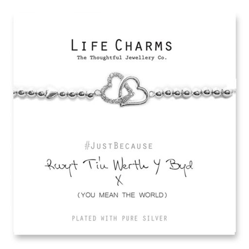 480233 - Life Charms - LC033BW - Just because - You mean the World to me