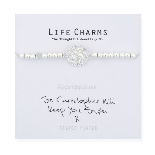480280 Life Charms - LC080BW - Just because - St. Christopher Will keep You Safe