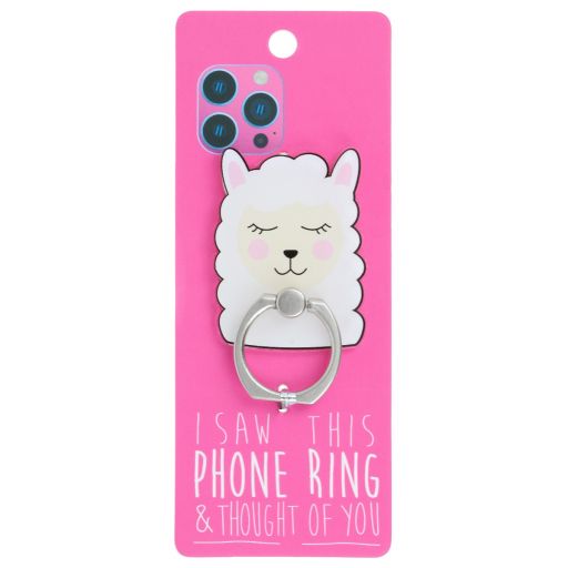 Phone Ring Holder - PR049 - I Saw This Phone Ring - Alpaca