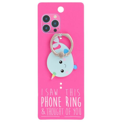 Phone Ring Holder - PR059 - I Saw This Phone Ring - Narwhal