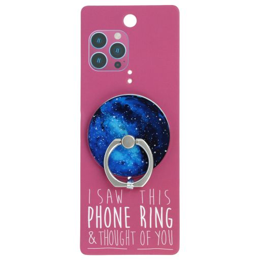 Phone Ring Holder _ PR091 - I Saw This Phone Ring - Blue Galaxy