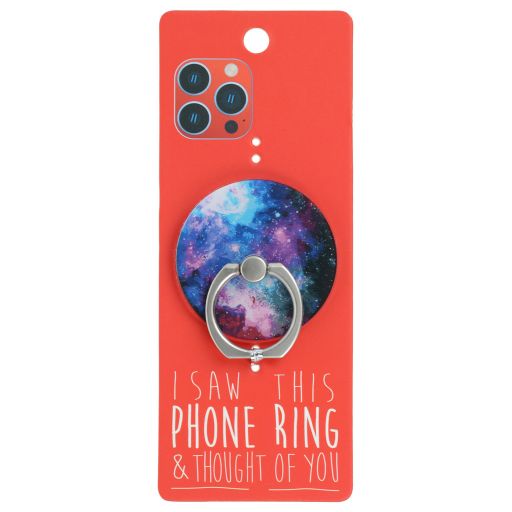 Phone Ring Holder _ PR098 - I Saw This Phone Ring - Pink Galaxy 1